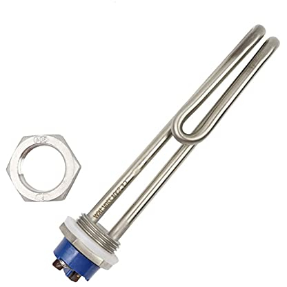 calentador DN25 1 BSP 3 Hilo de 2mm 220V / 380V 1KW / 2KW / 3KW / 4KW Elemento de calentamiento de agua de inmersión del calentador del tubo SUS304 ( Color : With Locknut , Voltage : 220V 3KW 260mm )