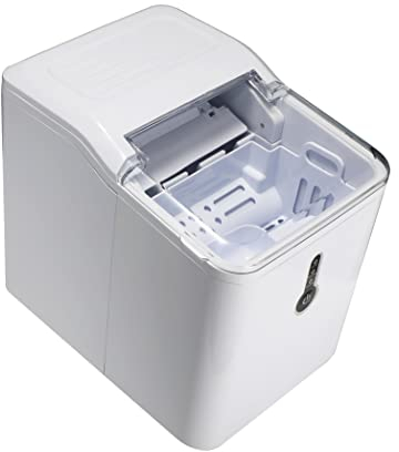 Melchioni Family | Macchina Ghiaccio CUBIK, Capacità di Produzione 12kg in 24h, Cubetti a Forma di Proiettile, Serbatoio dell'Acqua 1.6 L, Serbatoio per il Ghiaccio 1,6 L, Pannello di Controllo Touch