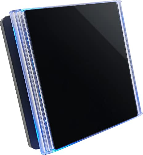 CubeTECH CTQF100t Smart LED 4 Inch Bathroom Extractor Fan with Timer Overrun Delay. Black Glass High Airflow Silent Bathroom Fan | Toilet Ventilation | Kitchen Ceiling Extractor | Fan Shower 240v