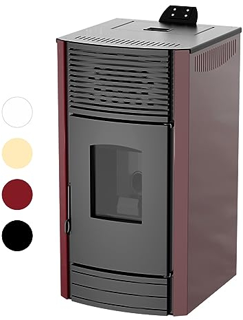 Robin Wood- Enya Air Pelletofen Luftgeführt [8 KW, 10 KW, 12 KW] Energieeffizienzklasse A+ | Pelletheizung, Pelletkamin, Heizung, Kaminofen, Ofen (10 KW, Beige)