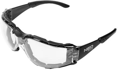 Skyddsglasögon med skuminsats, vita glas, FT-resistensklass