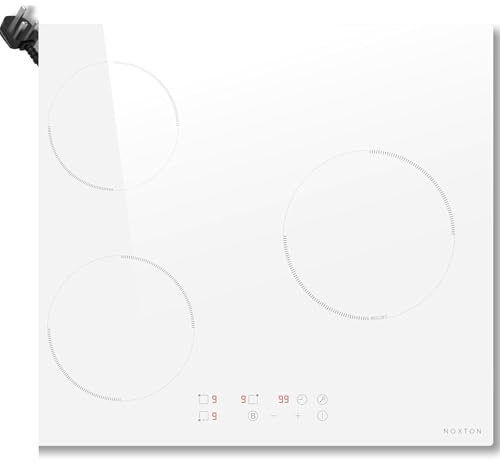 Noxton 3 Zone Plug in Induction Hob 60cm Electric Hob 2800W Induction Hobs with Touch Control 220-240V Safe Lock & Timer Boost