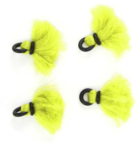 Lot de 4 Flotteurs pour la pêche à la mouche, Indicateur touche fil 33 mm/1,3 po Indicateurs dérive fluorescent Drift crochet positionnement flottant Accessoires pêche mouche pour pêche eau douce mer