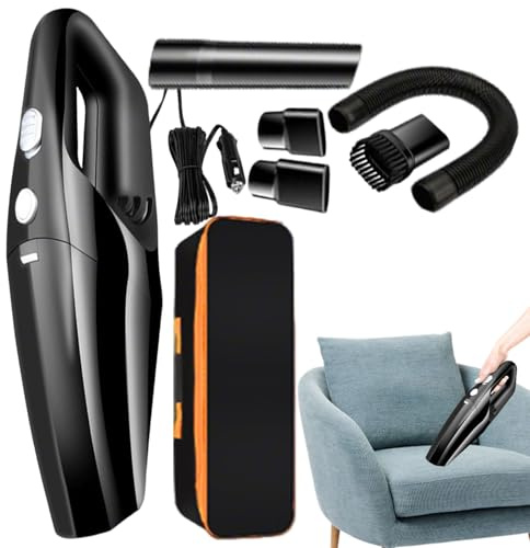 Générique Cordless Handheld Vacuum, uppladdningsbar biluppsättning, 11,81 x 3,54 tum Automobile Detailing, bärbar luftblåsare, kompakt skrivbordsrengöring för, fordon, dator, hemmabruk