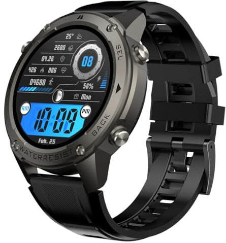 stahlgear Odin – GPS Smartwatch, Montre Connectée avec Suivi Cardiaque, Analyse du Sommeil, Podomètre, Calendrier, Contrôle Caméra – Compatible Android et iOS – pour Homme et Femme (Schwarz)