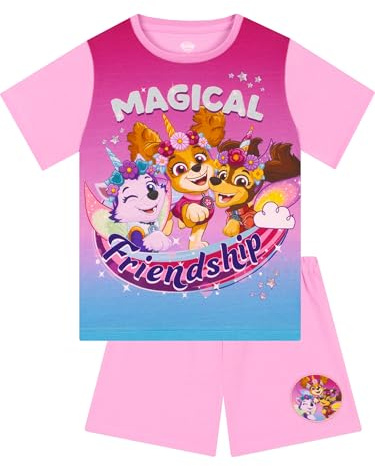 Paw Patrol Pyjamas, Skye, Everest And Liberty Girls Pyjamas, Short Sleeve Kids Pjs For Summer, Pink 3-4 Years