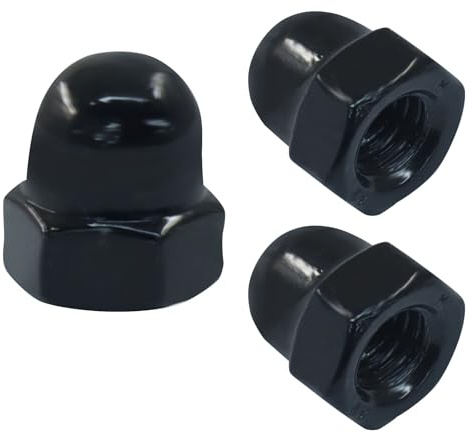 LifCratms M6-1.0 Stainless Steel Acorn Cap Nuts, Black, 20pcs