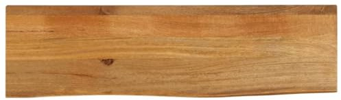 BARULUOAKLIFE Piano Tavolo in Legno Massello di Mango con Bordi Vivi 110x20x3,8 cm - Superficie Liscia Facile da Pulire per Arredamento Rustico e Durevole, Unico Design Naturale