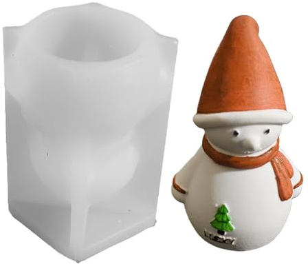 Högtids Silikonformar Jultomte & Snögubbe 3D Söta Non-Stick Formar