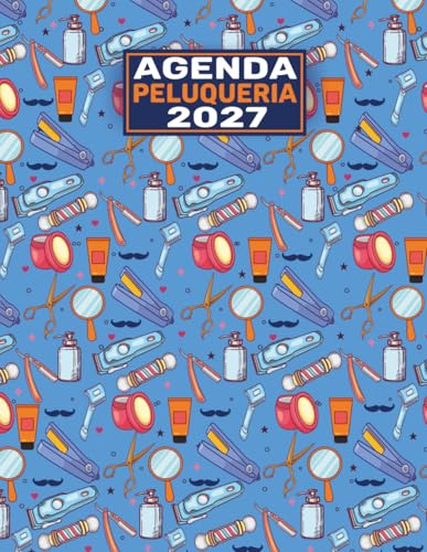 Agenda peluquería 2027: 1 semana en 2 páginas con horarios de 8:00 a 21:00 horas | intervalos de 15 minutos | libro de citas para peluqueria | A4