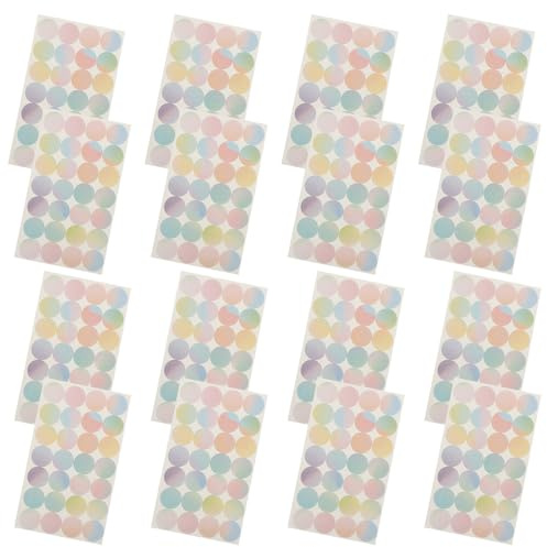 HEMOTON Pegatinas de Refuerzo Adhesivas para Papel Sueltas 28 Etiquetas por Hoja, Ideales para Decorar y Reparar Agujeros en Cuadernos y Calendarios Escolares