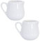 2 PCS 50ml Small White Ceramic Milk Jug Kitchen Pouring Coffee Cream Sauce Cup with Handle By +ing