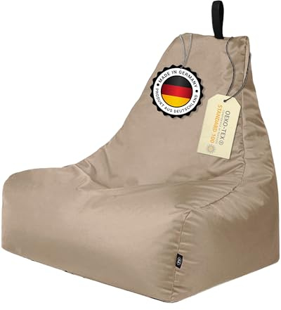 PATCH HOME loungefåtölj, XXL, gamer-fåtölj, sittdyna, sittdyna inomhus och utomhus, lämplig färdigfylld | XXL – beige – i 2 storlekar och 25 färger