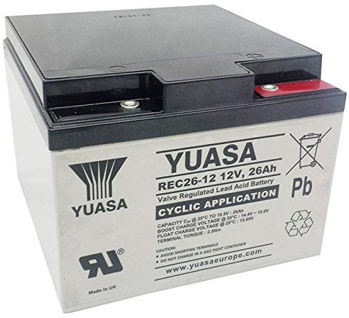 Yuasa - Batterie Plomb AGM YUASA REC26-12 12V 26Ah M5-F