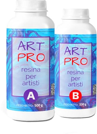 RESIN PRO Resina epoxi Art Pro 1,66 kg Resina epoxi Transparente Ideal para bandejas, Cuadros y revestimientos y Suelos artísticos – Certificada no tóxica