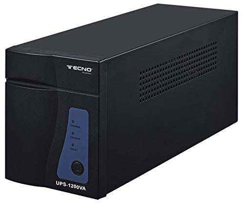 Tecno TC-1200VA-UPS sistema de alimentación ininterrumpida (UPS) 3 salidas AC Línea interactiva - Fuente de alimentación continua (UPS) (1200 VA, 500 W, 145 V, 275 V, 210 V, 230 V)