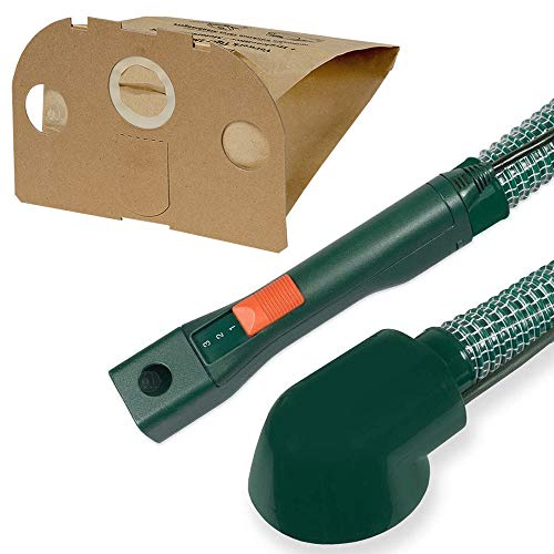 Premium SPARSET - Reißfester Elektroschlauch ESS und 10 Beutel - Perfekt geeignet für Vorwerk Tiger 251 - Bestleistung beim Saugen - Hochwertige Qualität