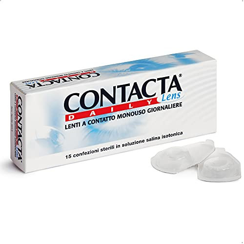 Contacta, Daily Lens 15, Lenti a Contatto Giornaliere per Miopia, Lenti a Contatto Usa e Getta Sicure e Facili da Applicare, Diottrie -6,00, Confezione da 15 Lenti Monouso