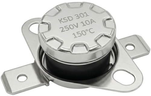 Lumonic Termoswitch 150°C NC-kontakt 250V 10A Temperaturomkopplare Termostat KSD301 Bimetall Termiskt skydd