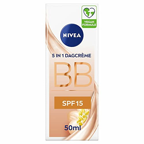 NIVEA Essentials 5-i-1 BB Cream Medium - SPF 15 - BB Cream - Med Jojobaolja - Färgad Dagkräm - Fuktgivande och Kamouflerande - Ansiktsvård - 50 ml