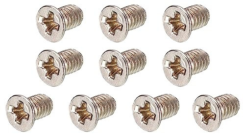 QUARKZMAN M3 x 4.8mm Computadora Tornillos x 300uds Metal Plana Cabeza Perno cruzado Sujetador para Hogar Oficina Computadora Estuche Herramienta HDD PC Ventilador TV Interruptor, [Plata]