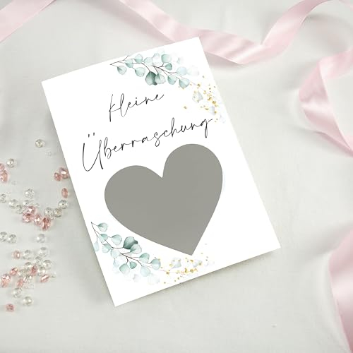 6 Rubbelkarten zum selber beschriften - Kleine Überraschung - Gutschein blanco - Rubbellos Kleine Überraschung für eigenen Text Geschenke Geschenkideen als Geschenk Gutschein zum Geburtstag