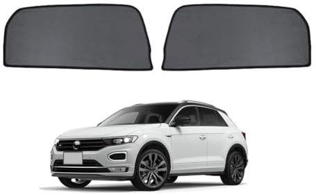 Pare Soleil Voiture Bébé pour Vitres Latérale Rideau Magnétique pour T-ROC 2017-2022 Protege Soleil pour Enfants Animaux Auto Accessoires de Protection Solaire,2pcs- Rear Door