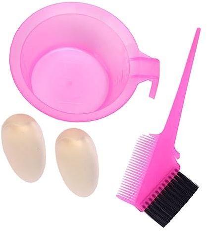 Healeved 2sets Professionale Di Pettini Per Parrucchieri e Ciotola Per Colorazione Dei Pettine Doppio Lato e Accessori Per Rosa