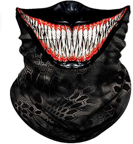 Cache-Cou Dents Rouges, Bouche Ouverte, Sourire Écharpe Tube Multi-Usage Balaclava Élastique Bande De Cheveux pour Vélo, Moto, Yoga