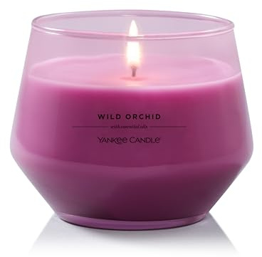 Yankee Candle Studio Scented Candle| Wild Orchid Medium Candle | Long Burning Candles: 40-65 Hours | Stylish Glass Vessel Design | Perfect Gifts for Women, for Mum, Wedding & More