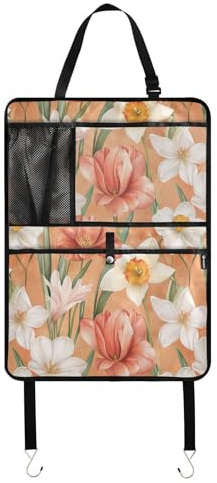 Protector de asiento trasero de coche y organizador para tableta, organizador para colgar en el coche, tapete para niños