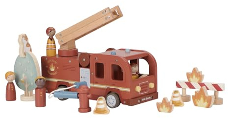 Little Dutch 2536 Escalera giratoria de madera para coche, color rojo