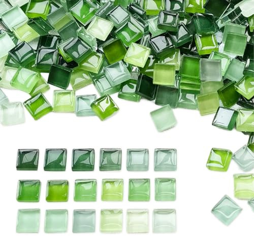 1 kg mosaikstenar för hantverk fyrkantiga mosaikstenar i glas 1 x 1 cm mosaikstenar ca. 1200 stycken kristallmosaikplattor mini mosaikplattor för gör-det-själv konstprojekt mosaikdekorationer