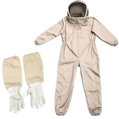 Bidräkt professionella biodlare biodlingsdräkt säkerhetsslöja hatt klänning helkroppsutrustning(L)