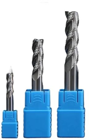 Herramientas de corte de torno Máquina De Torno, Fresa Desbaste Carburo Tungsteno, 3 Flautas Para Herramientas Cnc Aluminio Y Metal, Herramienta 4mm A 20mm(MTS-4 * 12 * 4 * 50)