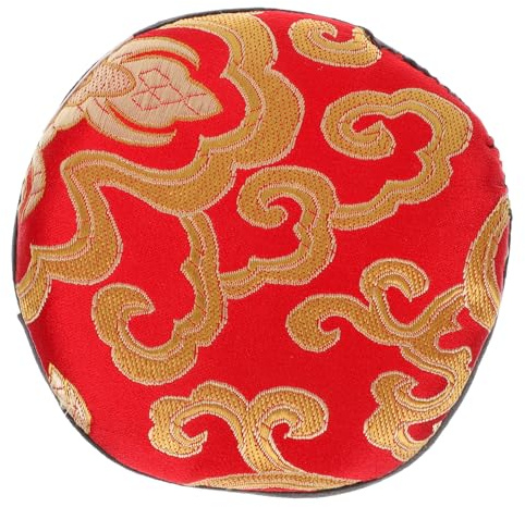 GALPADA Coussin pour Bol Chantant Tibétain Rouge en Tissu Antidérapant pour Fournitures Bouddhistes Relaxation