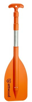 Attwood 24-inch to 54-inch Emergency Telescoping Paddle for Boating, Lightweight & Durable, High Visibility Orange, 11826-1