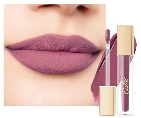 Oulac Matte Liquid Pink Lipstick for Women, Purple Lipsticks Long Lasting Lip Stain, Waterproof No Transfer, High Pigment Lip Colour Creamy with Rose Oil,Vegan, Purple Pink M13