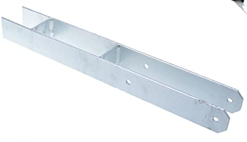 Aqbau® H pfostenträger 71mm Pfostenträger H form Pfostenanker H-anker h-pfostenträger Pfostenschuhe H-Träger Betonanker Gesamthöhe 600 mm Metall Verzinkt