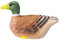 TALKLEK Figura de pato de madera tallada a mano, estatua de pato en miniatura, talla de madera, decoración del hogar, señuelo de animales pequeños
