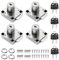 ANBOO 4PCS Serrure de Tiroir de Bureau avec Clé Accessoires, Serrure de Tiroir de Bureau Serrure de Meuble, à Cylindre avec Clés Serrure à Came en Alliage de Zinc pour Fermer des Placards(Argent)