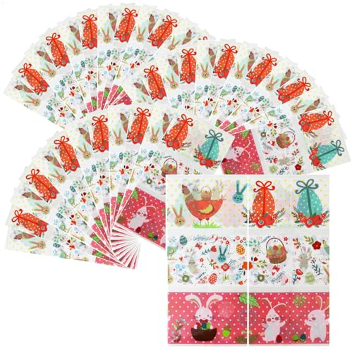 com-four® 108x Film termoretraibile per Uova di Pasqua - Guaina termoretraibile Colorata - Pellicola Decorativa per Uova di Pasqua - Fascetta termoretraibile (108x Pellicola termoretraibile)