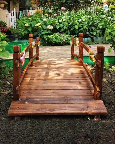 Puente Jardín Puente para Jardín Pasarela para Exteriores, Sendero, Puente Peatonal en Arco para Césped, Puentes para Estanques Pequeños para Paisajismo de Jardines, Longitud 1,4 1,5 1,8 m(140cm (4.6f