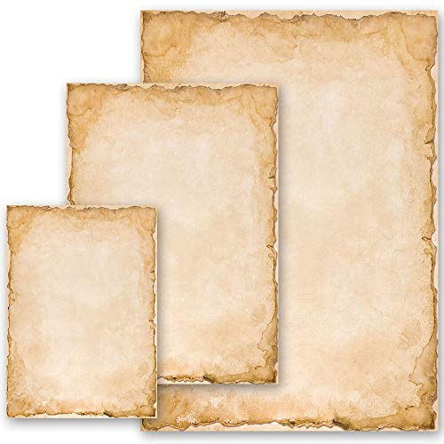 50 Sheets Motif Letter Paper! Old Paper History Vintage DIN A4 - Paper-Media