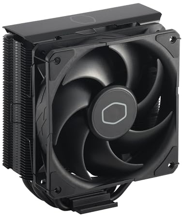 Cooler Master Hyper 212 Black CPU Air Cooler, SickleFlow 120 Edge PWM Fan, Aluminum Top Cover, 4 Copper Heat Pipes, 152mm Tall, AMD Ryzen AM5|AM4, Intel LGA 1851|1700|1200 Brackets