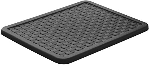 Rotho Country Deckel in Rattan-Optik für Aufbewahrungskiste Country A4, Kunststoff (PP) BPA-frei, anthrazit, A4 (37.5 x 28.5 x 1.5 cm)
