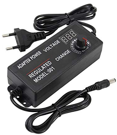 Einstellbarer Netzadapter mit Drehknopf/LED Digitalanzeige,3V-12V 5A 60W / 9-24V 3A 72W Spannung Einstellbar Trafo Netzadapter für LCD Monitore/Motoren/Mini TV/DVD Player (3-12V 5A 60W)