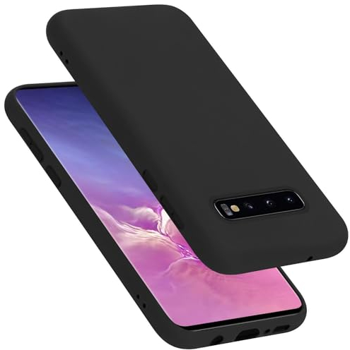cadorabo silicone case compatible with Samsung Galaxy S10 5G, mobile phone cover for Galaxy S10 5G- impact-resistant, thin, Silky-Soft Touch Full-Body Protective Phone Case - LIQUID BLACK