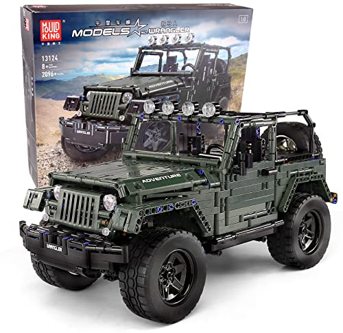 Mould King 13124 Technologie 1: 8 Offroad-Modellbausatz, 2096PCS, Technologiemaschinenserie, grüner Offroad-Puzzle-Bausteinbausatz, kompatibel mit Mechanische Gruppe