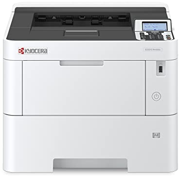 KYOCERA ECOSYS PA4500x Monochrome Laser Printer, 47 ppm, 600 x 600 dpi and Up to Fine 1200 dpi, 600 Sheet Tray, 100 Sheet MPT, Duplex, 5 Line LCD w/Hard Key Panel, Gigabit Ethernet, USB, 512 MB